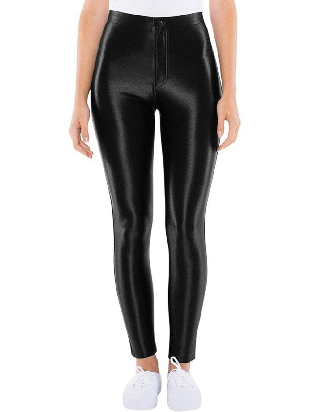 American Apparel Women's The Disco Pant in Black Retro 90's